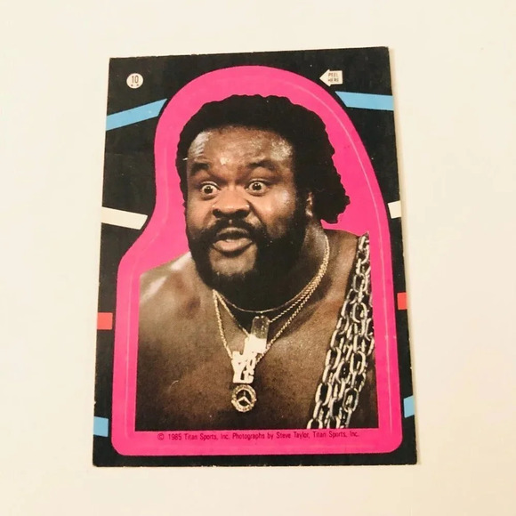 Vtg 1985 WWF Junkyard Dog Titan Sports Wrestling Stickers - Picture 10 of 15